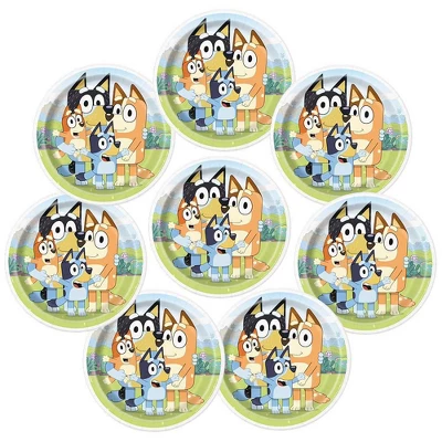 Bluey 9" 8ct Paper Party Dinner Plates 1 Bluey 9" 8ct Paper Party Dinner Plates