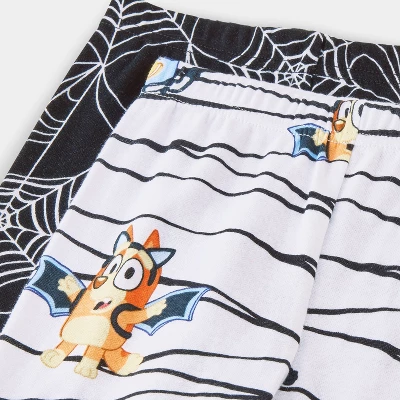 Toddler Boys' 4pc Bluey Cotton Long Sleeve Halloween Pajama Set - White/Black/Orange 3 Toddler Boys' 4pc Bluey Cotton Long Sleeve Halloween Pajama Set - White/Black/Orange - Image 3