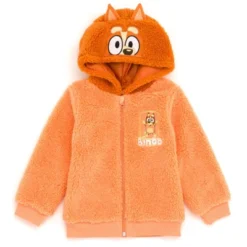 Bluey Bingo Cozy Faux Shearling Zip Up Cosplay Hoodie Toddler To Little Kid -Bluey Deals Store GUEST 1bc9bdc0 b49e 4ae5 93fc 498a53da26a2