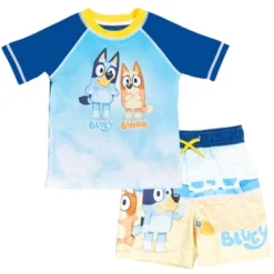 Bluey Bingo Dad Mom Pullover Rash Guard And Swim Trunks Outfit Set Toddler -Bluey Deals Store GUEST 2544e563 4fa3 4421 802b db32b856c9d5