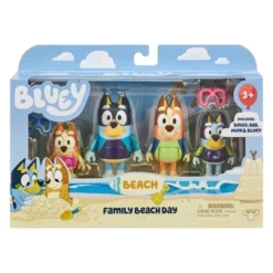 Bluey Family Beach Day Figures - 4pk