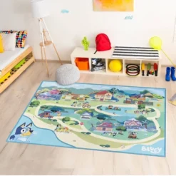 4'x5'9" Bluey Woven Area Rug -Bluey Deals Store GUEST 2979a871 d018 46c5 a7d4 a6a6aab11cef