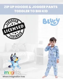 Bluey Fleece Zip Up Hoodie And Jogger Pants Set Toddler