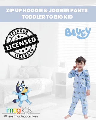 Bluey Fleece Zip Up Hoodie And Jogger Pants Set Toddler 1 Bluey Fleece Zip Up Hoodie And Jogger Pants Set Toddler