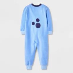 Toddler Boys' Bluey Long Sleeve Blanket Sleeper Halloween Footed Pajama - Blue