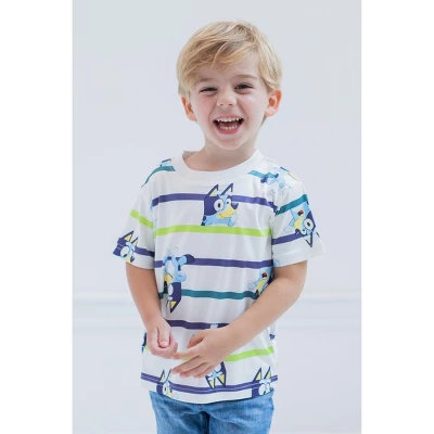 Bluey Bingo Dad Mom Coco Honey Winton 3 Pack Athletic T-Shirts Toddler To Big Kid 3 Bluey Bingo Dad Mom Coco Honey Winton 3 Pack Athletic T-Shirts Toddler To Big Kid - Image 3