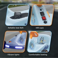 Bluey 12V Electric Go Kart For Kids With Lights, Remote Control, Seat Belt, Rechargeable Battery, Durable Outdoor Ride-On Toy For Ages 3-6 -Bluey Deals Store GUEST 4cea634a 8652 4a97 9503 20b7b3df5dd5