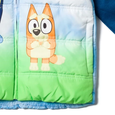 Bluey Bingo Bluey Girls Zip Up Vest 2fer Jacket Little Kid To Little Kid 5 Bluey Bingo Bluey Girls Zip Up Vest 2fer Jacket Little Kid To Little Kid - Image 5
