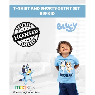 Bluey T-Shirt And Mesh Shorts Outfit Set Toddler 1 Bluey T-Shirt And Mesh Shorts Outfit Set Toddler
