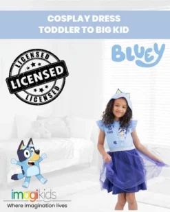 Bluey Girls Mesh Cosplay Dress Little Kid To Big Kid