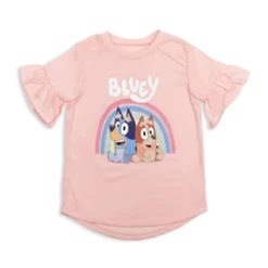 Bluey Bingo Bluey Girls T-Shirt Leggings And Scrunchie 3 Piece Outfit Set Toddler