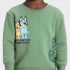Toddler Boys' Bluey Bingo Fleece Sweatshirt - Green