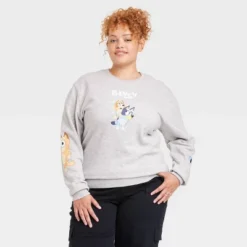 Women's Bluey Graphic Sweatshirt - Gray -Bluey Deals Store GUEST 70f514da 70cc 4a46 b057 0ba40e6771cb