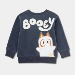 Toddler Boys' Bluey Bingo Halloween Glow In The Dark Fleece Sweatshirt - Charcoal Gray