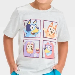 Toddler Boys' Bluey Bingo Grannies T-Shirt - Gray