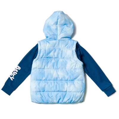 Bluey Bingo Bluey Girls Zip Up Vest 2fer Jacket Little Kid To Little Kid 2 Bluey Bingo Bluey Girls Zip Up Vest 2fer Jacket Little Kid To Little Kid - Image 2