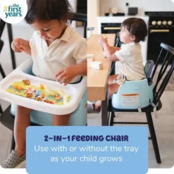 The First Years Bluey Mealtime Booster Seat - Toddler Feeding Seat - Blue/White