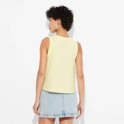 Women's Bluey Beach Graphic Tank Top - Lemon Yellow