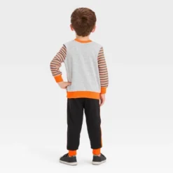 Toddler Boys' Bluey Halloween Fleece Top And Bottom Set - Gray