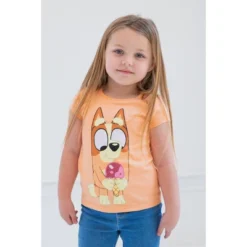 Bluey Bingo Girls 4 Pack T-Shirts Toddler To Little Kid