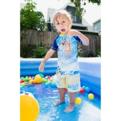 Bluey Bingo Dad Mom Pullover Rash Guard And Swim Trunks Outfit Set Little Kid -Bluey Deals Store GUEST a60051ae 6312 462c be27 484ac1d7e901