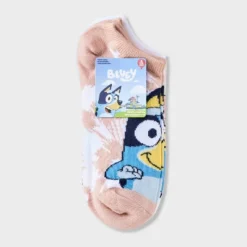 Women's Bluey 6pk Low Cut Socks - Assorted Color 4-10: Polyester Spandex Knit, Figures Pattern, Adult Sizing