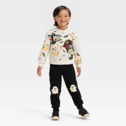 Toddler Boys' 2pc Bluey Halloween Fleece Pullover And Bottom Set - White/Black -Bluey Deals Store GUEST abe981f8 c2a7 48b1 bfd3 af433148989b