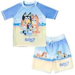 Bluey Bingo Dad Mom Pullover Rash Guard And Swim Trunks Outfit Set Little Kid -Bluey Deals Store GUEST c607624b 7909 4709 8c3b 72bfd1cfe13a
