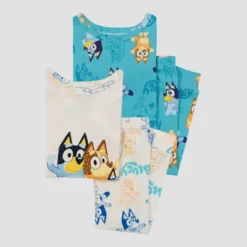 Toddler 4pc Bluey Snug Fit Pajama Set - Teal Blue -Bluey Deals Store GUEST cb2b2ef6 308c 49bd 844d b506d3ec2e55