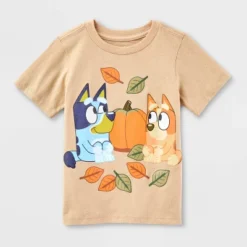 Toddler Bluey Short Sleeve Bingo Fall Pumpkin Halloween T-Shirt - Tan -Bluey Deals Store GUEST d27af123 44d9 4534 b457 5aabd10bee1f