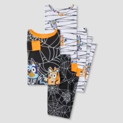 Boys' 4pc Bluey Long Sleeve Halloween Pajama Set - Orange/Black -Bluey Deals Store GUEST de0618a8 214d 4960 b075 cbb61741c601