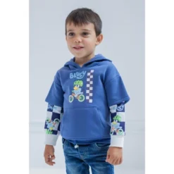 Bluey Fleece Hangdown Hoodie Toddler To Little Kid