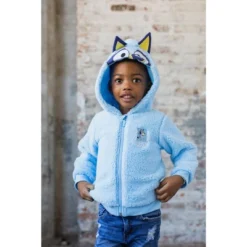 Bluey Bingo Cozy Faux Shearling Zip Up Cosplay Hoodie Toddler To Little Kid -Bluey Deals Store GUEST e5f42b49 d988 456a 9bda d32115c8645d