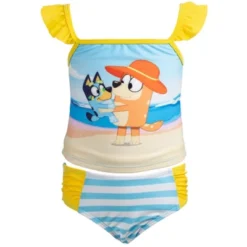 Bluey Bingo Bluey Girls Lace-Up Back Tankini Top And Bikini Bottom Swim Set Toddler -Bluey Deals Store GUEST e6dfed52 26b7 4211 9f37 220bc25217d0