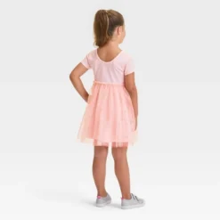 Toddler Girls' Bluey Tulle Printed T-Shirt Dress - Pink