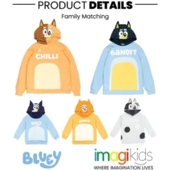 Bluey Fleece Matching Family Cosplay Pullover Hoodie -Bluey Deals Store GUEST ec927544 2b36 4be4 a15c f6a70c838cfc