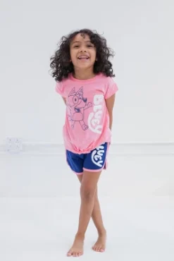 Bluey Girls T-Shirt And Dolphin Active French Terry Shorts Outfit Set Toddler To Little Kid -Bluey Deals Store GUEST ee06ec32 dc27 438a 861f 060063eecfe2