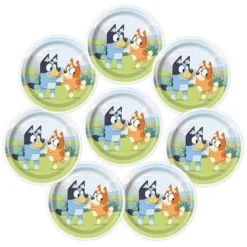 Bluey 7" 8ct Paper Party Snack Plates